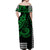 Kakau Hawaiian Polynesian Matching Dress and Hawaiian Shirt Green LT6 - Polynesian Pride