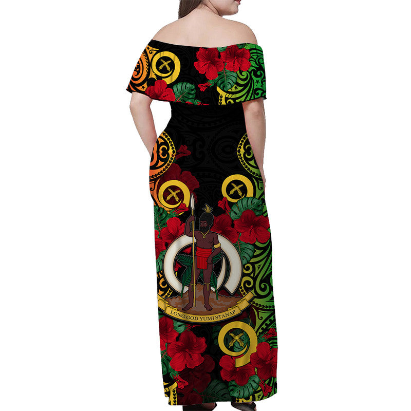 Vanuatu Yumi 42 Off Shoulder Long Dress LT6 - Polynesian Pride