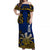 Niue Uga Matching Dress and Hawaiian Shirt Tribal Patterns Blue Style LT6 - Polynesian Pride