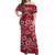 Fiji Hibiscus Festival Off Shoulder Long Dress Red LT6 Women Red - Polynesian Pride