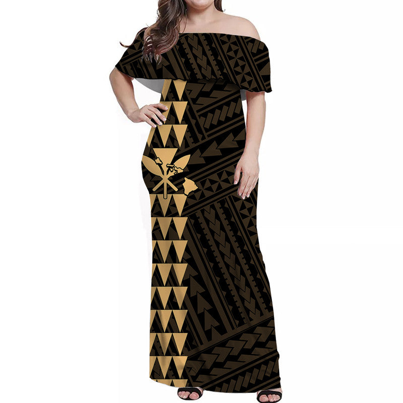 His And Her Hawaii Matching Outfits Hawaiian Kakau Matching Dress and Hawaiian Shirt Simple Style No.3 LT6 - Polynesian Pride