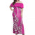 Hawaiian Shark Polynesian Off Shoulder Long Dress Vibe Pink Style LT6 Women Pink - Polynesian Pride