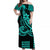 Hawaiian Kakau Polynesian Turquoise Hawaiian Dress And Hawaiian Shirt LT6 No Shirt Green - Polynesian Pride