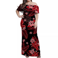 His And Her Hawaii Matching Outfits Hawaii Summer Colorful Matching Dress and Hawaiian Shirt Red LT6 - Polynesian Pride