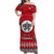 Mate Ma'a Tonga Ngatu Fonu Rugby Off Shoulder Long Dress LT6 Women Red - Polynesian Pride