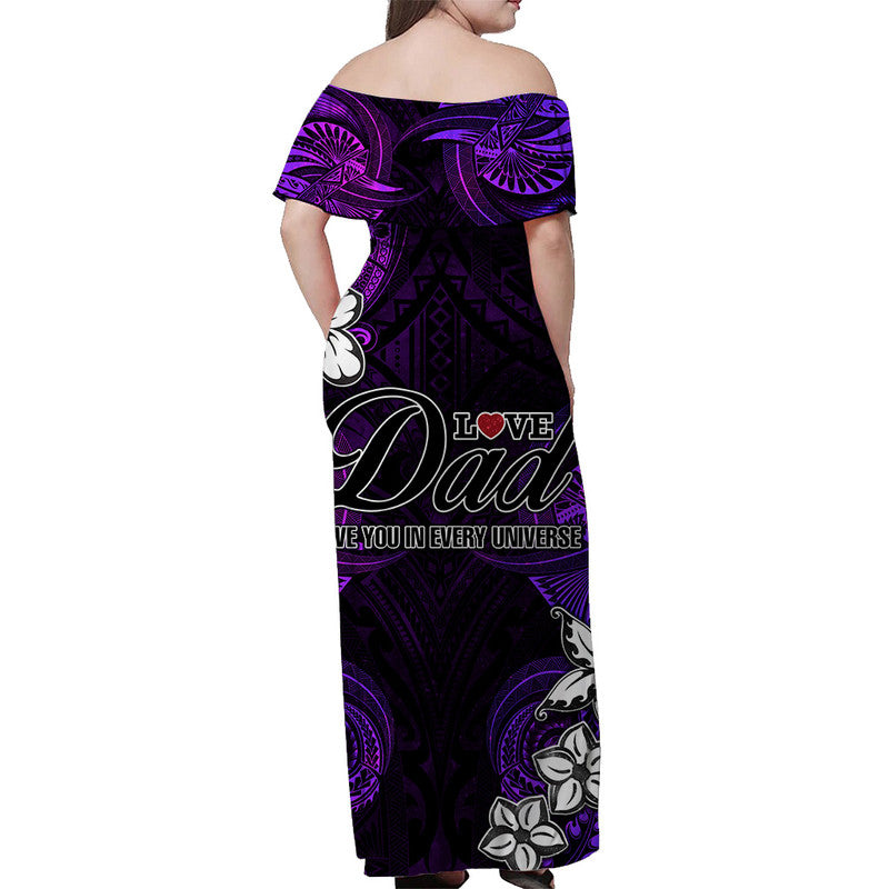 Custom Matching Hawaiian Shirt and Dress Polynesian Fathers Day I Love You In Every Universe Purple LT8 - Polynesian Pride