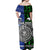 (Custom Personalised) Samoa And New Zealand Off Shoulder Long Dress Together - Green LT8 - Polynesian Pride