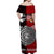 New Zealand And Tonga Off Shoulder Long Dress Together - Red LT8 - Polynesian Pride