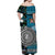 New Zealand And Fiji Off Shoulder Long Dress Together - Paua Shell LT8 - Polynesian Pride