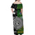 New Zealand And Cook Islands Off Shoulder Long Dress Together - Black LT8 - Polynesian Pride