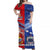 (Custom Personalised) Samoa And Kiribati Off Shoulder Long Dress Together LT8 Women Blue - Polynesian Pride