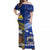 (Custom Personalised) Samoa And Tokelau Off Shoulder Long Dress Together LT8 Women Blue - Polynesian Pride