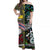 New Zealand And Niue Off Shoulder Long Dress Together - Paua Shell LT8 Women Paua Shell - Polynesian Pride