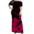 Hawaii Shaka Sign Off Shoulder Long Dress Pink Version LT9 Women Pink - Polynesian Pride