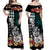 Hawaii Ukulele Mix Hibiscus and Coconut Tree Matching Dress and Hawaiian Shirt Aloha Vintage Black Version LT9 - Polynesian Pride