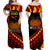 Papua New Guinea Women Off Shoulder Long Dress The Greater Bird of Paradise LT9 Women Black - Polynesian Pride