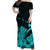 Hawaii Shaka Sign Couple Long Dress and Hawaiian Shirt Turquoise Version LT9 - Polynesian Pride