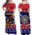 American Samoa Tribal Polynesian Christmas Vibe Women Off Shoulder Long Dress LT9 Women Red - Polynesian Pride