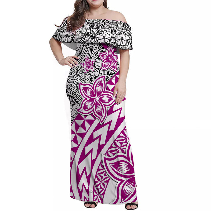 Hawaiian Traditional Polynesian Tribal Tattoo Retro Matching Dress and Hawaiian Shirt Pink LT9 - Polynesian Pride