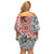 Traditional Polynesian Tribal Tattoo Retro Women Off shoulder Short Dress Red LT9 - Polynesian Pride