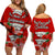 Hawaii Hibiscus Flower Mele Kalikimaka Women Off Shoulder Short Dress LT9 Women Red - Polynesian Pride