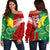 (Custom Personalised) Australia Kangaroos and Mate Maa Tonga Women Off Shoulder Sweater No2 LT9 - Polynesian Pride