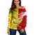 (Custom Personalised) Australia Kangaroos and Mate Maa Tonga Women Off Shoulder Sweater LT9 Women Red - Polynesian Pride