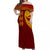 Tonga Ha'apai High School Off Shoulder Long Dress HHS To The Best LT7 Long Dress Red - Polynesian Pride