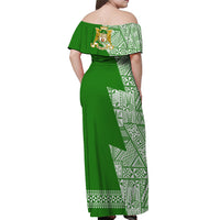 Tonga Liahona High School LHS Motto Off Shoulder Long Dress LT7 - Polynesian Pride
