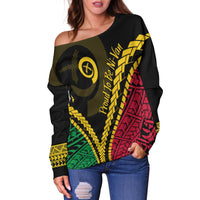 Vanuatu Personalised Off Shoulder Sweater Proud Ni - Van Special Version LT7 - Polynesian Pride
