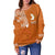 (Custom Personalize) Tonga Kolisi Tailulu Ha'apai Off Shoulder Sweater White Dove LT7 Orange - Polynesian Pride