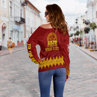 (Custom Personalize) Tonga Ha'apai High School Off Shoulder Sweater HHS To The Best LT7 - Polynesian Pride