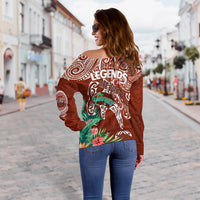 (Custom Personalised) Polynesian Birthday Off Shoulder Sweater Legends Are Born In February LT7 - Polynesian Pride