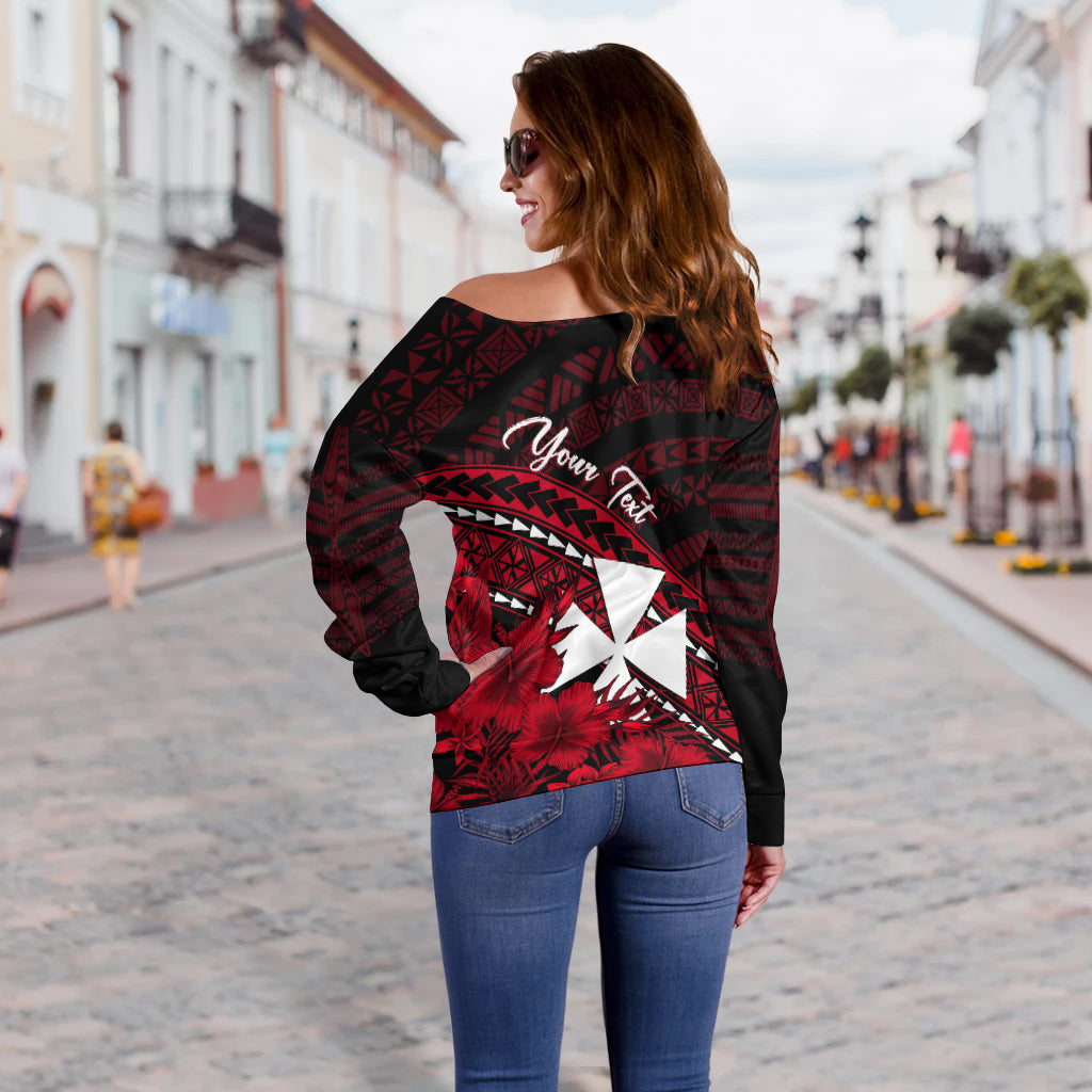 Wallis et Futuna Personalised Off Shoulder Sweater Tapa Hibiscus Vibes LT7 - Polynesian Pride