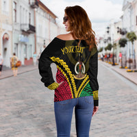 Vanuatu Personalised Off Shoulder Sweater Proud Ni - Van Special Version LT7 - Polynesian Pride
