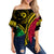 Vanuatu Personalised Off Shoulder Waist Wrap Top Proud Ni - Van Special Version LT7 Women Black - Polynesian Pride