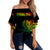 PNG Hibiscus Tribal Pattern Off Shoulder Waist Wrap Top Motuan Reggae Color LT7 Women Reggae - Polynesian Pride