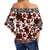 Fiji Hibiscus Festival Off Shoulder Waist Wrap Top Brown LT6 - Polynesian Pride