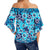 Fiji Hibiscus Festival Off Shoulder Waist Wrap Top Blue LT6 - Polynesian Pride