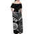 FSM Off Shoulder Long Dress Happy Independence Day Original Vibes - Black LT8 - Polynesian Pride