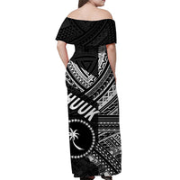 FSM Chuuk Off Shoulder Long Dress Original Vibes - Black LT8 - Polynesian Pride