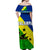 Malampa Province Off Shoulder Long Dress Vanuatu Pattern Unique Style LT8 - Polynesian Pride