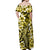 Hawaii Turtle Off Shoulder Long Dress With Hibiscus Yellow Style LT6 - Polynesian Pride