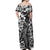 Hawaii Turtle Off Shoulder Long Dress With Hibiscus Black Style LT6 - Polynesian Pride