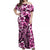 Hawaii Turtle Off Shoulder Long Dress With Hibiscus Pink Style LT6 Long Dress Pink - Polynesian Pride