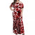 Hawaii Turtle Off Shoulder Long Dress With Hibiscus Red Style LT6 Long Dress Red - Polynesian Pride