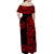 Marquesas Islands Off Shoulder Long Dress Unique Style - Red LT8 - Polynesian Pride