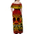 Marquesas Islands Off Shoulder Long Dress Simple Style - Gradient Red LT8 - Polynesian Pride