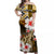 Hawaii Turtle Off Shoulder Long Dress Gold Style LT6 Long Dress Gold - Polynesian Pride