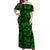 Aloha Hawaii Flowers Summer Off Shoulder Long Dress LT6 Women Green - Polynesian Pride